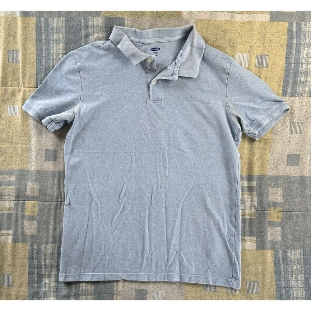Old Navy Boy's Short Sleeve Stretch Navy Blue Pullover Polo Size: XL (14-16)